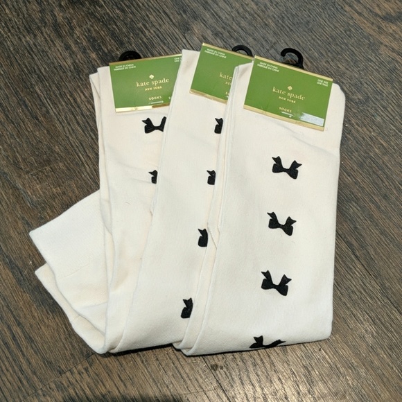 kate spade Accessories - 1 PAIR Kate Spade BOW Knee High Socks